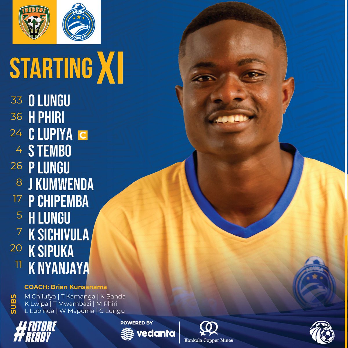 coolic247's tweet photo. Here’s our XI to face Trident FC. ⚪💪🏿

#ToBelieveIsToAchieve 
#TransformingForGood 
#TridentAguila https://t.co/qpRbrDxhv2