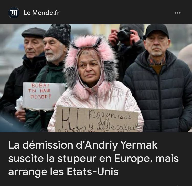 Jc_Dussse's tweet image. 🛑 Donc le Chef de Cab. de #Zelensky démissionne pour un énorme scandale de CORRUPTION et le joueur de piano bital serait lui Blanc Bleu ? De qui vous moquez vous ⁦@lemondefr⁩ ??? #Trump #Poutine #Russie #Ukraine #USA. Nous les Francais on continue de payer 💰 ou pas ????