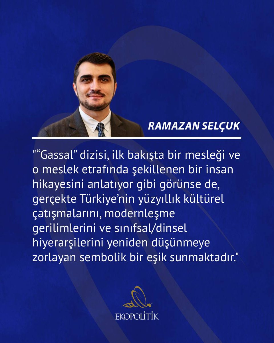 🖇️"TRT’nin dijital platformu Tabii’de yayınlanan “Gassal” dizisinin popülerlik kazanması, İmam Hatipliler ve din görevlileri üzerinden üretilen ötekileştirici, küçümseyici ve zaman zaman aşağılayıcı söylemlerin bugün bambaşka bir aşamaya geçtiğini gösteriyor. Dizi, Türkiye’nin