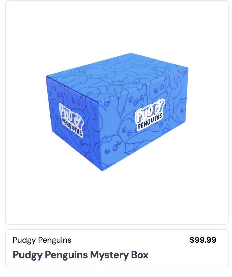 Just Minted Pudgy Penguins Mystery Box !

Thank you <a href="/LucaNetz/">Luca Netz 🐧✳️</a> for the making this Black Friday Special !