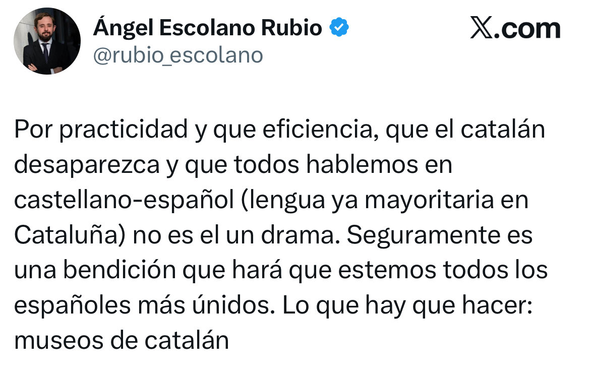 Convivencia cívica catalana-ren presidenteak aho bizarrik gabe bota berri du zer pentsatzen duen, inolako disimulurik gabe. Diskurtso zaharrak aho (bero) berritan.