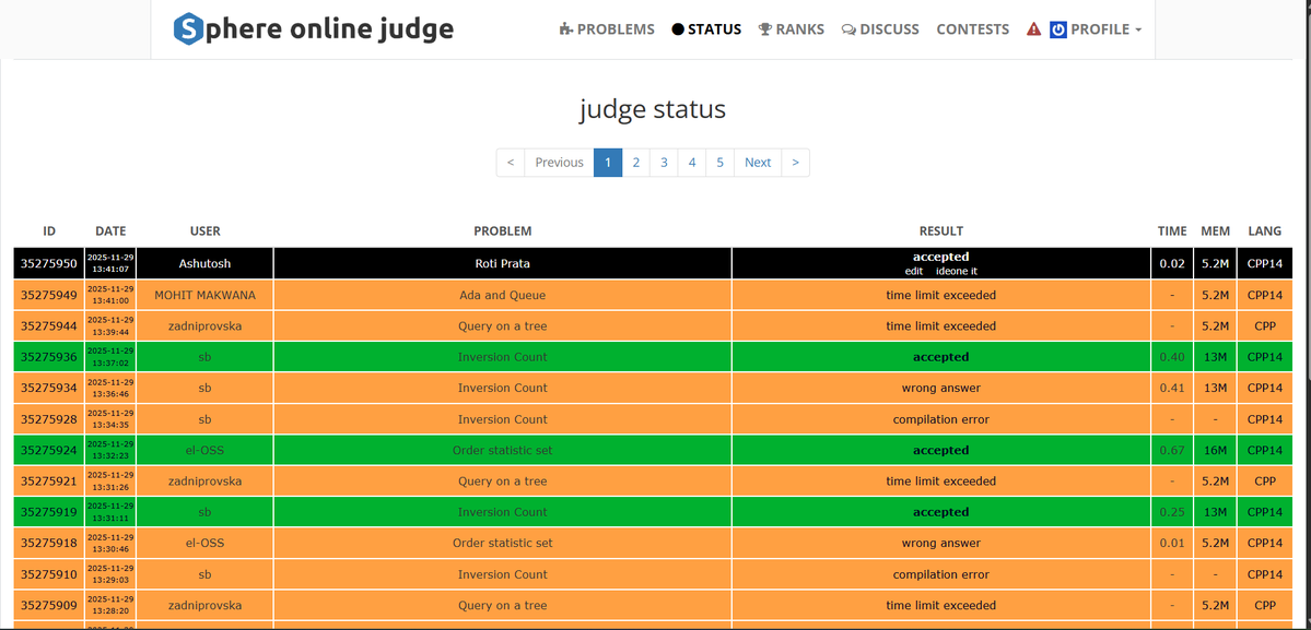AshutoshP2128's tweet image. 🧠 Day-20 of my #100DaysOfCode - DSA Challenge! 💻

Solved today:
✅ PRATA - Roti Prata 

💾 Code: github.com/Ashutosh2128/C…

#DSA #LeetCode #GFG #ProblemSolving #CodingChallenge