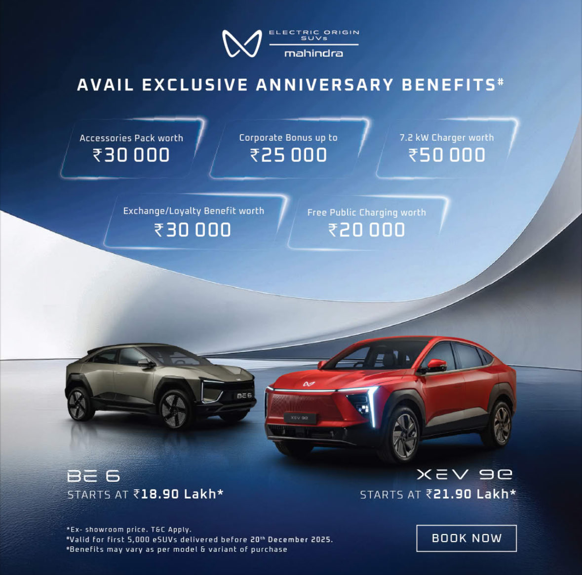 shettydeshu's tweet photo. @mahindraesuvs Need information on this offer fot Pack 2 BE 6 https://t.co/U8AIGUGjEd