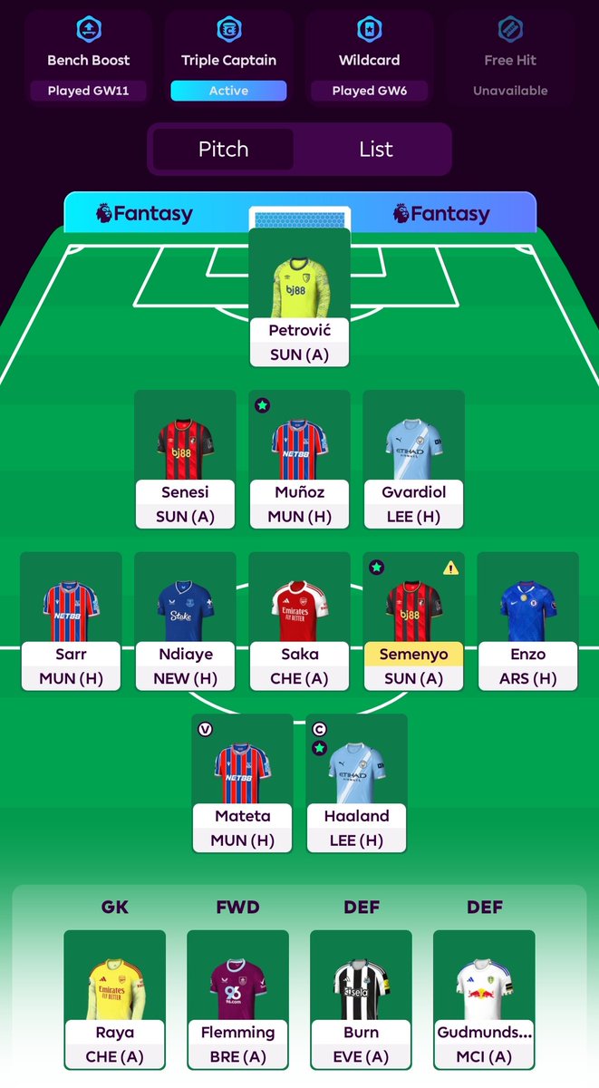 arefin_cscm's tweet image. GW13 team Locked 🔒.
No Transfer. 
🤖 TC activated.