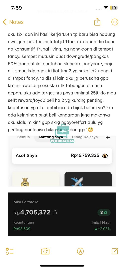 worksfess's tweet image. work! CW // gaji / tabungan
keputusan yg aku ambil ini udh bijak belum ya? cara nabungku itu mnimal bs nabung 1jt/bln. gajiku 2.5-4jt+ kdg bs lebih trgantung target dan bonusku. 
kalau ada saran/kritikan silakan aku sangat menerima🥺🙏🏼 thank u guys🫶🏻