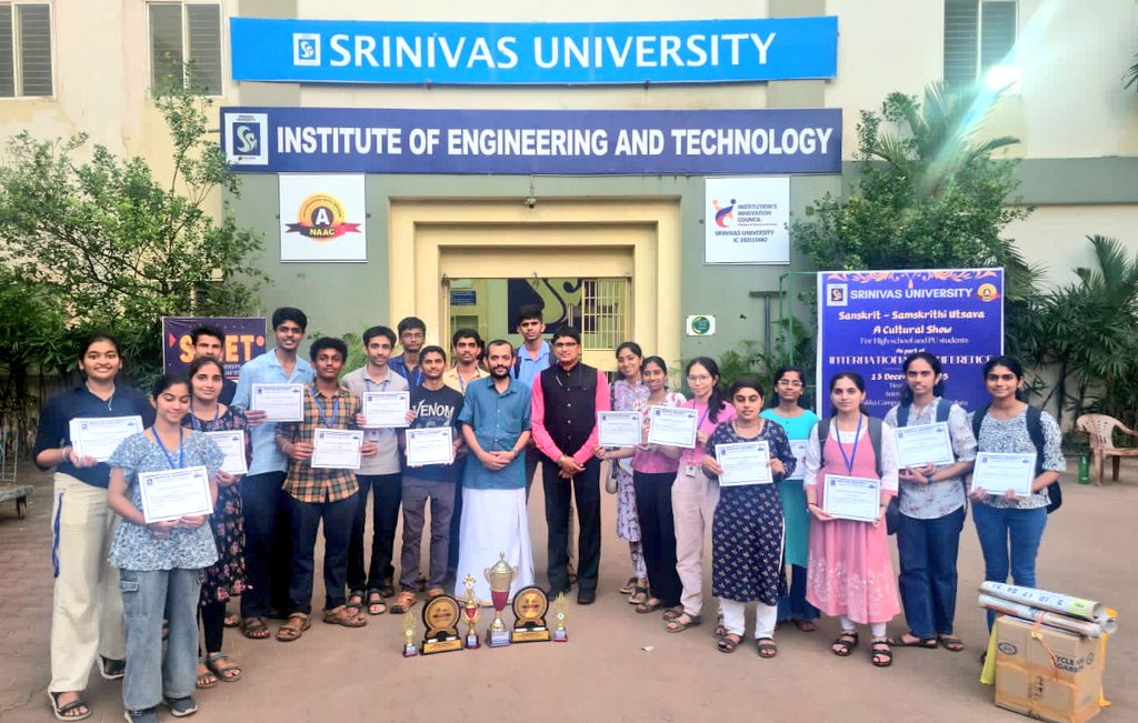 SUIET_Mukka's tweet photo. @RKHEGDE2 @ProfSRK @manipalblog @NishanAlvaKavor @ajaypshetty @vishwavidalaya @ramapriya1989 Poornaprajna PU College #Udupi won the Overall Championship.
Chandana PU College #Sirsi, #UttaraKannada Dist won the Runners-up. Prizes & Trophies were awarded to the winners of #INSPIRE2025 competitions. Participation certificates were presented to all the Participants. (7/7) https://t.co/Rj2DCZj7tp