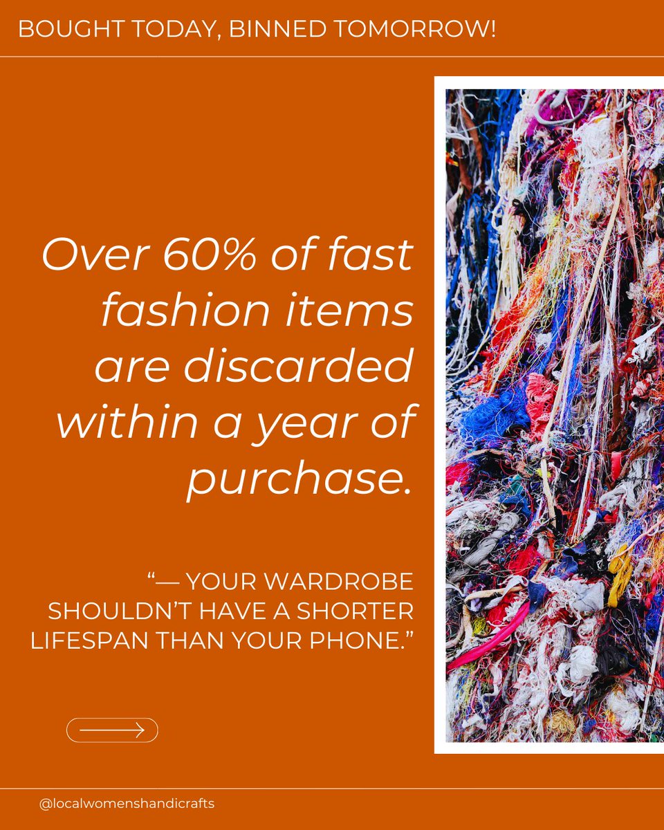 localwomens's tweet photo. Fast Fashion is killing the planet💥
We must consume less and better🙏🏽Share if you care!
#slowfashion #sustainablefashio #fairtrade https://t.co/Q7CL4m4bxl