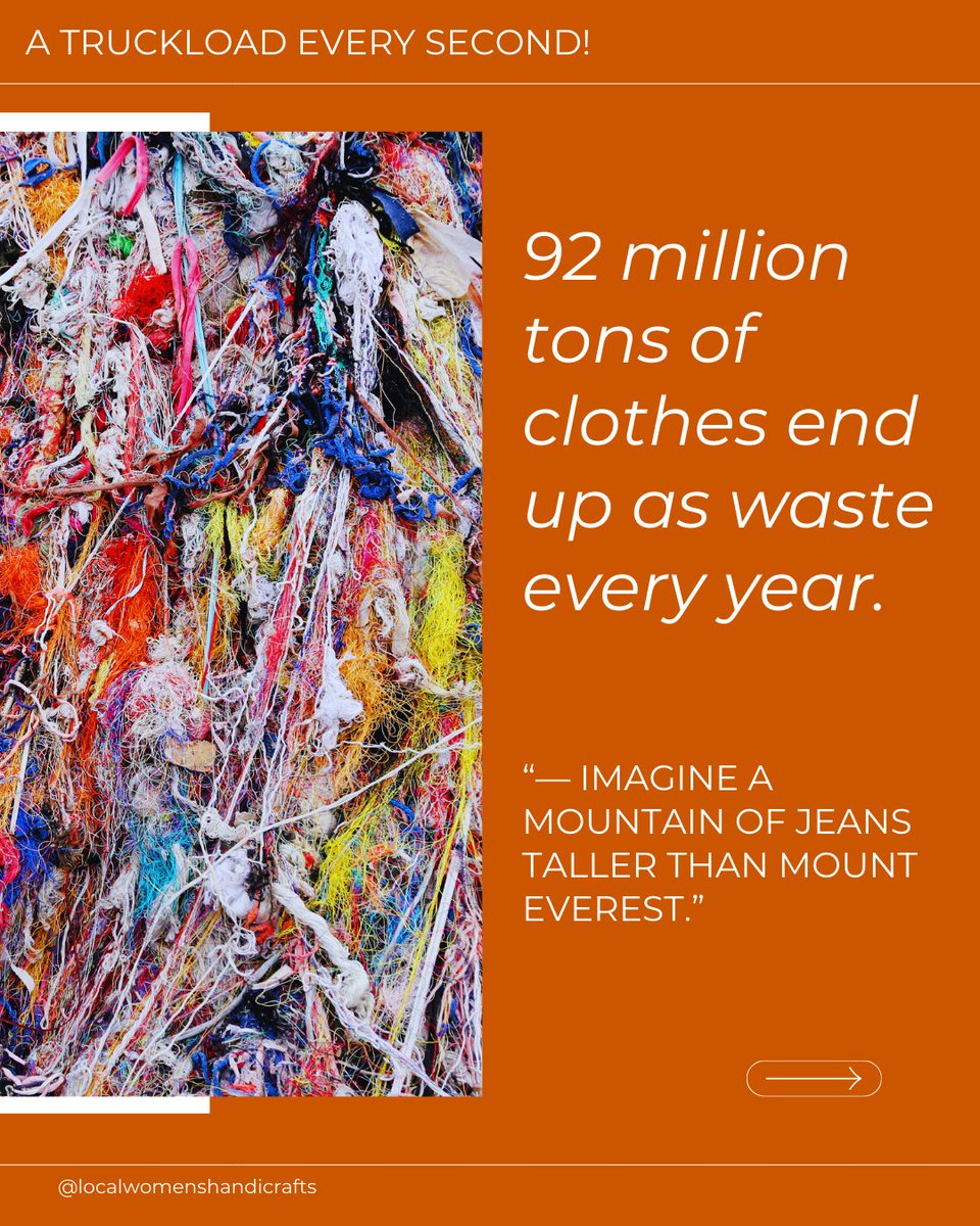 localwomens's tweet photo. Fast Fashion is killing the planet💥
We must consume less and better🙏🏽Share if you care!
#slowfashion #sustainablefashio #fairtrade https://t.co/Q7CL4m4bxl