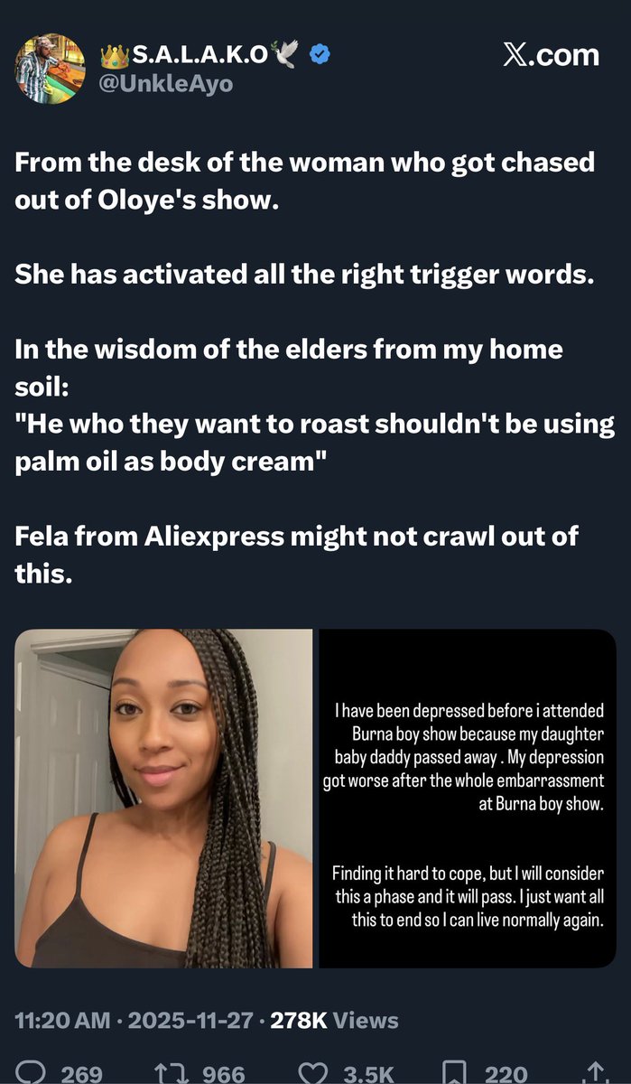 DonCorleone707's tweet image. You posted fake news about Burna Boy but have been masturbating cos Rudeboy arrested a girl for defamation. Bloody hypocrite!
Anyways hope you know the EU laws frown heavily on defamation.