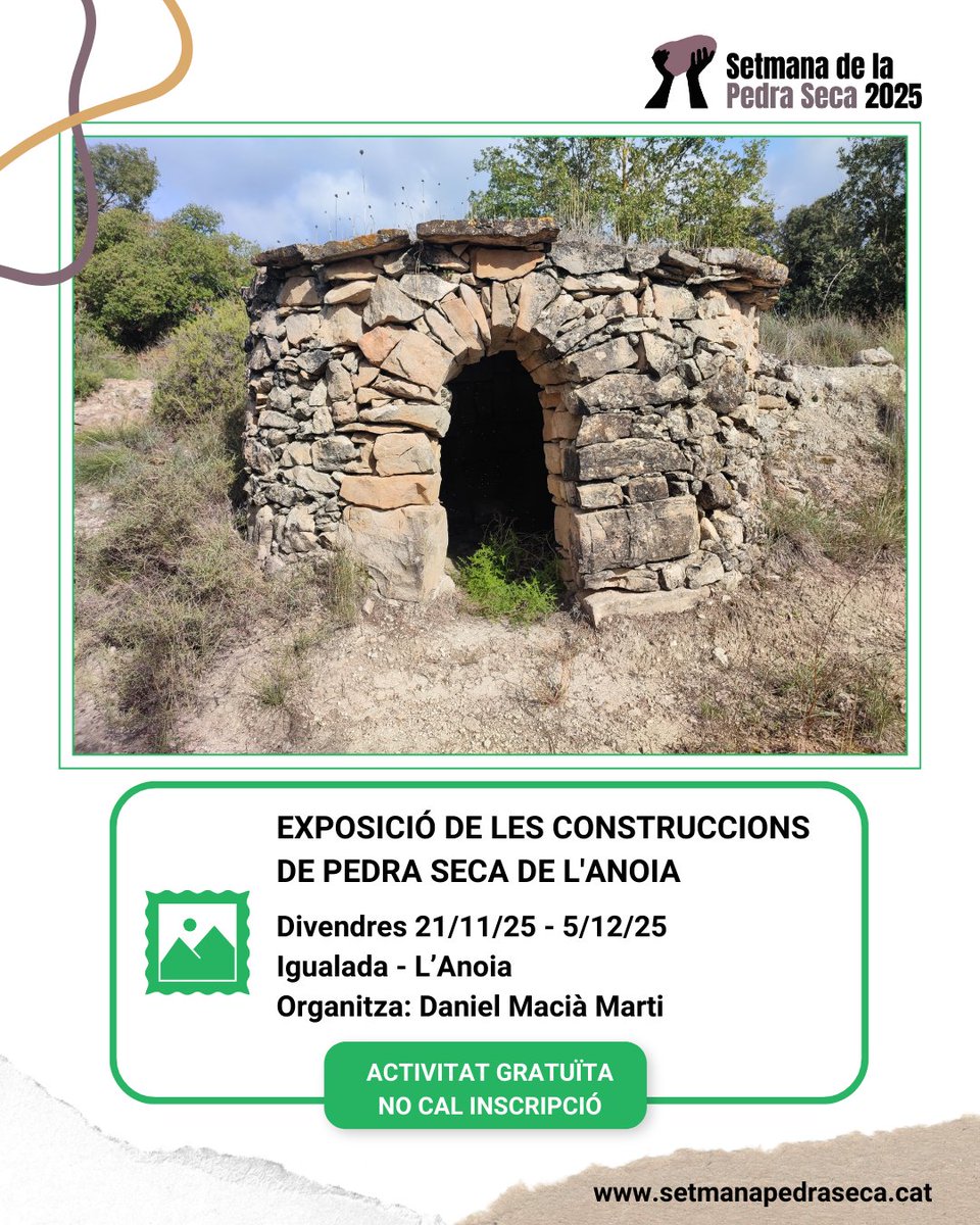 Macia_daniel's tweet image. Fins el 7 de desembre, continuen les activitats dins la #setmanaPedraSeca25. Ahir va fer 7 anys de la seva declaració com  a Patrimoni Immaterial de la Humanitat per la @UNESCO_es.   @SetmPedraSeca