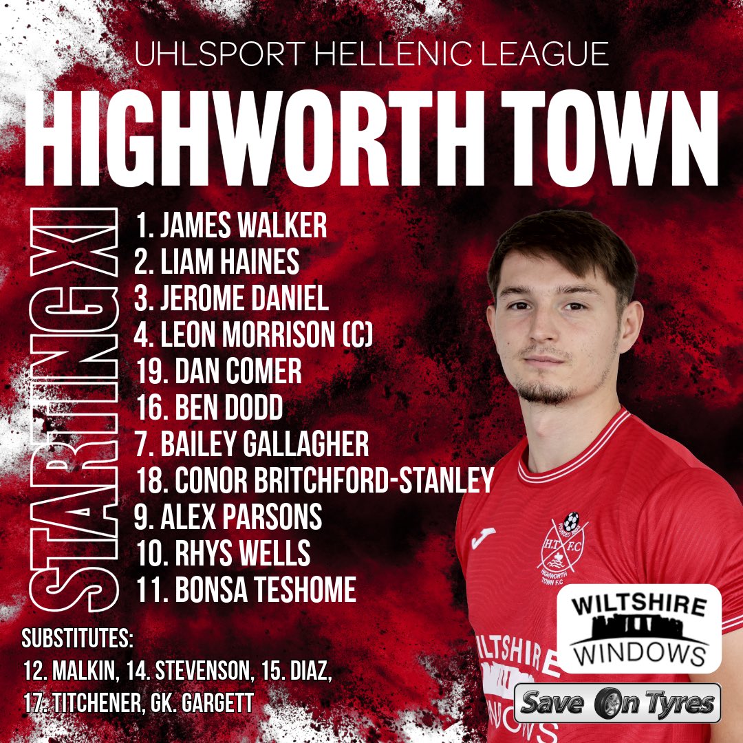 STARTING XI…

Here is how we lineup to face <a href="/CirenTownFC/">Cirencester Town FC</a> this afternoon at The Save On Tyres Stadium!

🔴⚫️🔴⚫️

<a href="/HellenicLeague/">Hellenic League</a> <a href="/swsportsnews/">South West Sports News</a>