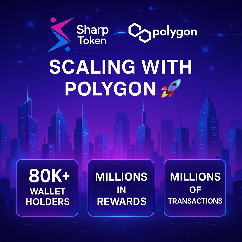 SharpEconomy's tweet image. 📈 Scaling to millions - powered by @0xPolygon, a true Web3 community. 

Sharp Token isn’t theory. It’s live. 80k+ wallets. Millions in rewards. Millions of txns.

Polygon gives us the speed, cost-efficiency, and scale to grow Web3&apos;s largest #Learn2Earn economy.
#OnPolygon…