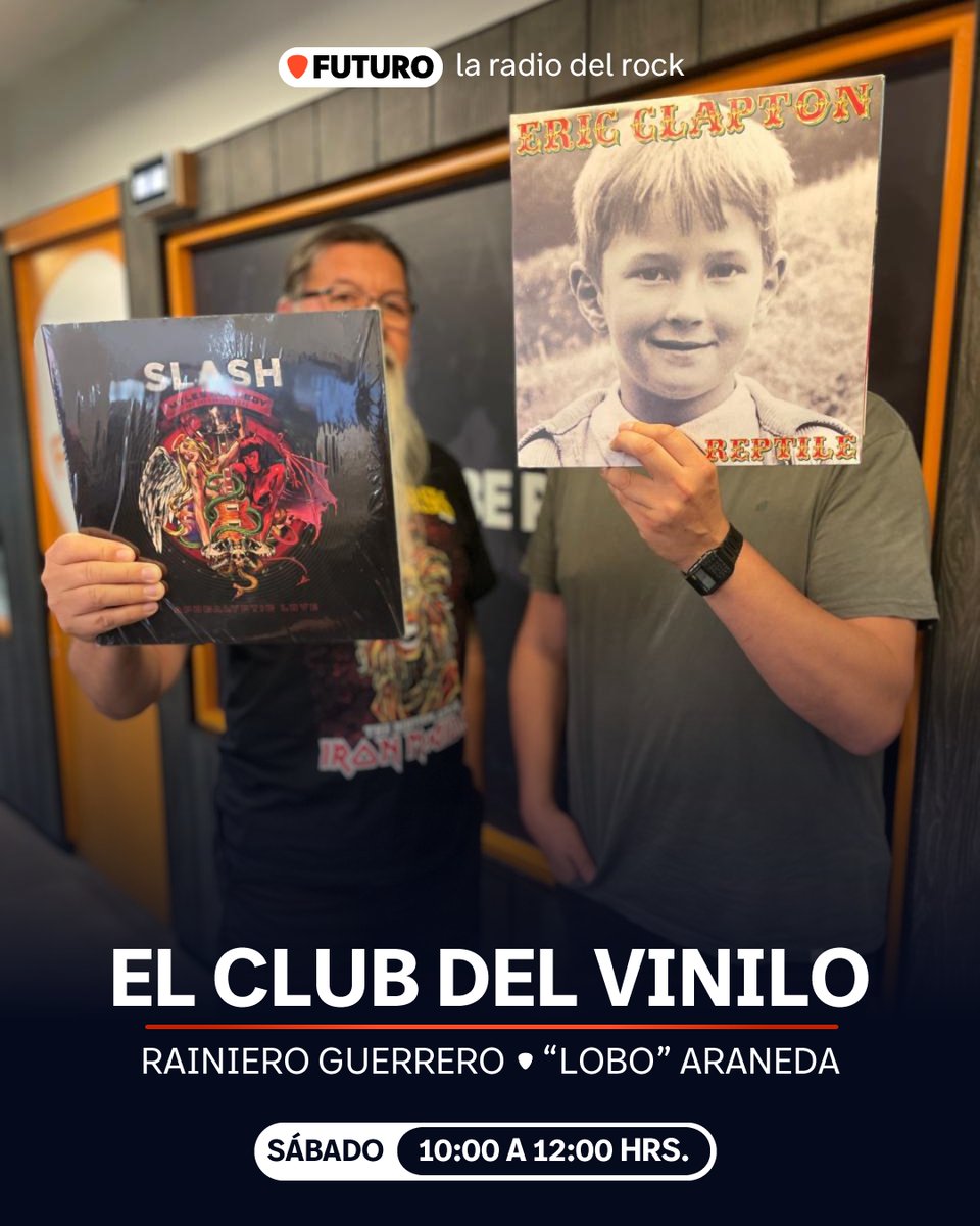 Ya estamos escuchando un nuevo episodio de #ElClubDelVinilo en Futuro, junto a <a href="/loboaraneda/">Lobo</a> y <a href="/RainieroGF/">Rainiero Guerrero</a>, que te traen una nueva recomendación de discos para este fin de semana.

Sintoniza la 88.9 y la señal online de #LaRadioDelRock a lo largo de todo Chile. 🤘🏻