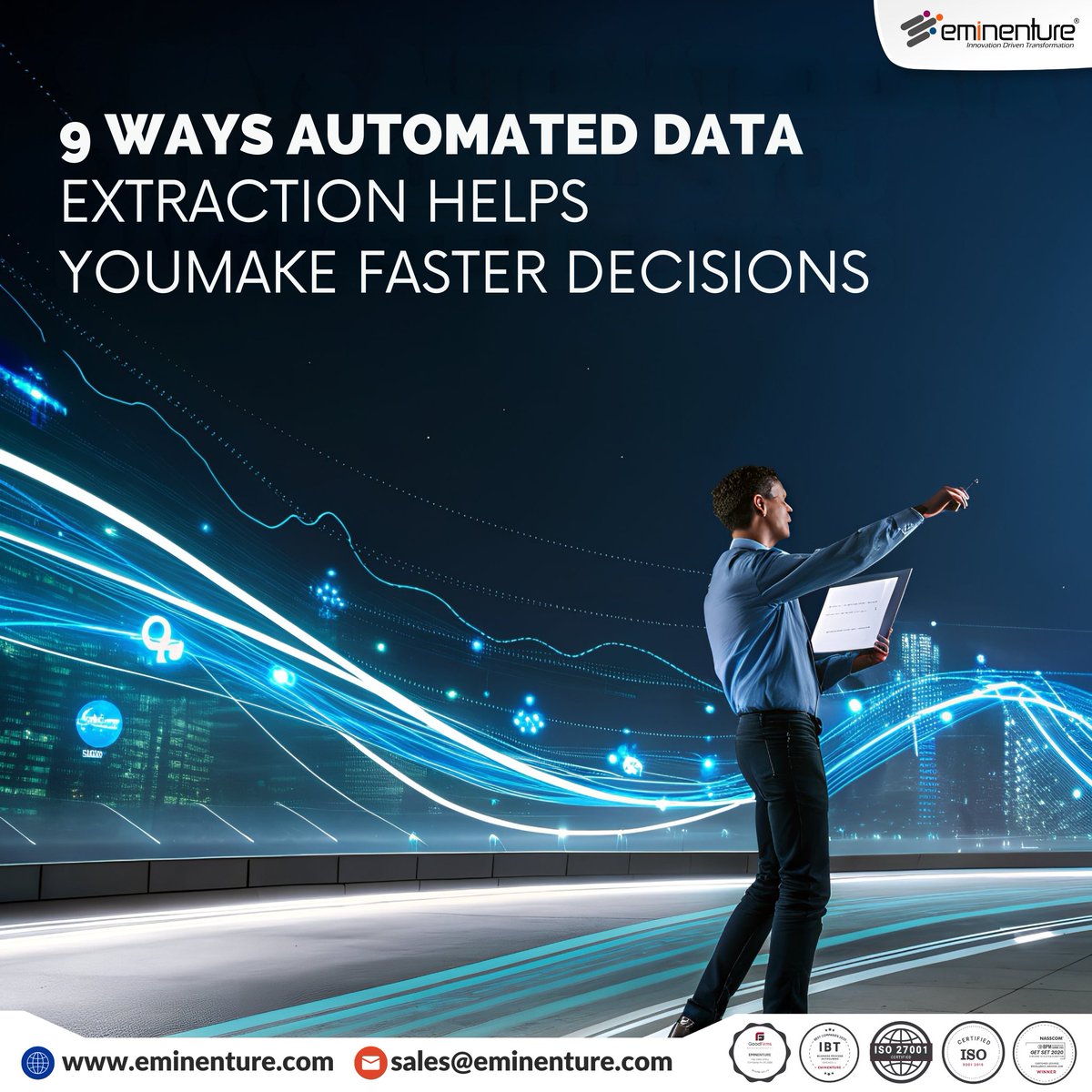 Eminenture's tweet image. Discover how smart automation speeds up insights &amp;amp; accuracy. Dive in to transform the way your business works! Read our latest blog by clicking: tinyurl.com/yc7rsbuf
#DataExtraction #Automation #FastDecisions #BusinessInsights #DigitalTransformation #SmartWorkflows #Eminenture