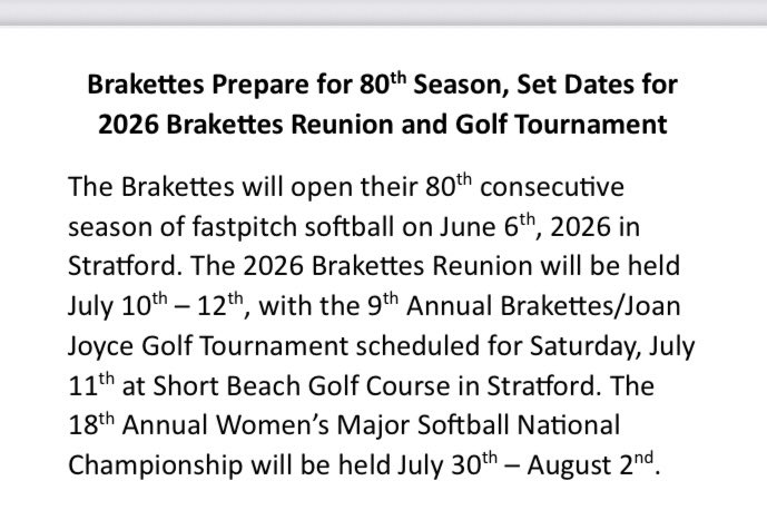 Stratford Brakettes tweet media