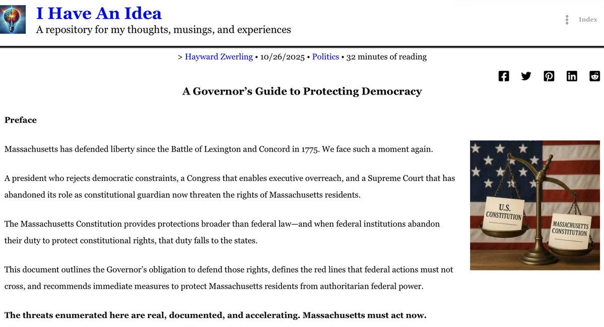 hzwerling's tweet image. Trump/GOP have lit the 🔥 to burned down our democracy and is building an autocracy per: 
ihaveanidea.us/authoritarianp…

As Thomas Paine said in Common Sense (1775): 

“We have it in our power to begin the world over again.”

Here is a starting point:
ihaveanidea.us/op-ed_governor…