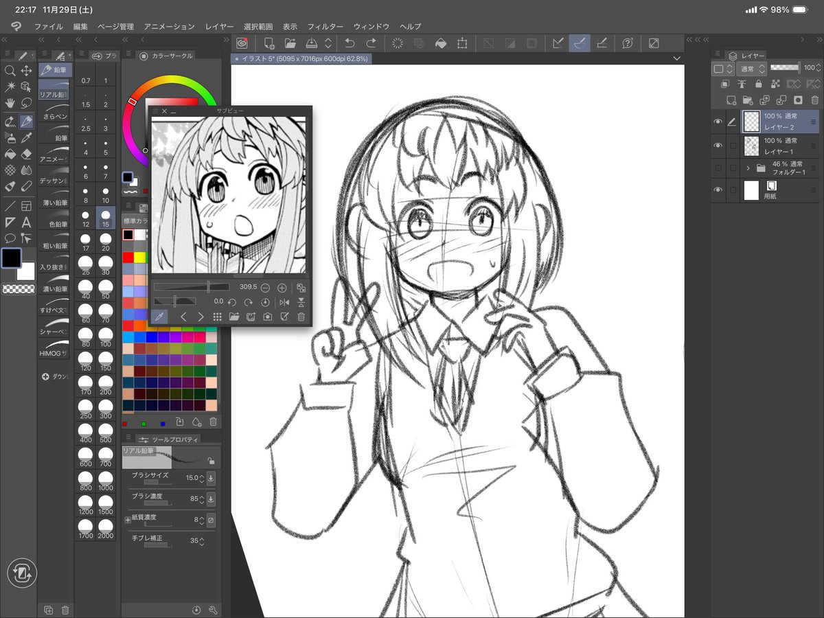 ( ˊ̱˂˃ˋ̱ )大ラフ 