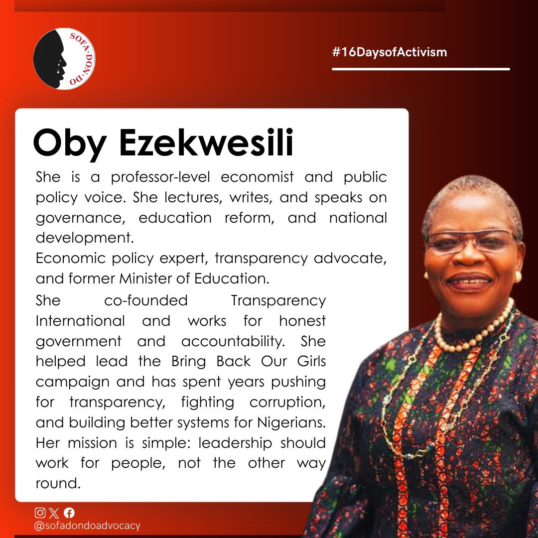 sofadondo's tweet image. On this International Day for Women Human Rights Defenders  during the #16DaysOfActivism, we  honour @obyezeks @AishaYesufu @hauwa_ojeifo @HafsatKIND for bravely confronting #GBV, often at great personal risk.

#SofaDonDo #Volunteers #GBV #humanrights #genderbasedviolence