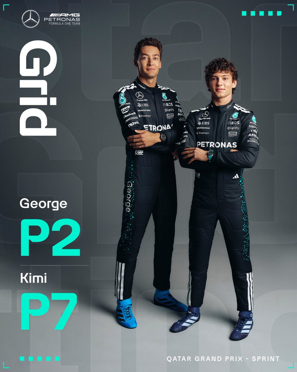 Here's how we line up for the Qatar Sprint 🔐