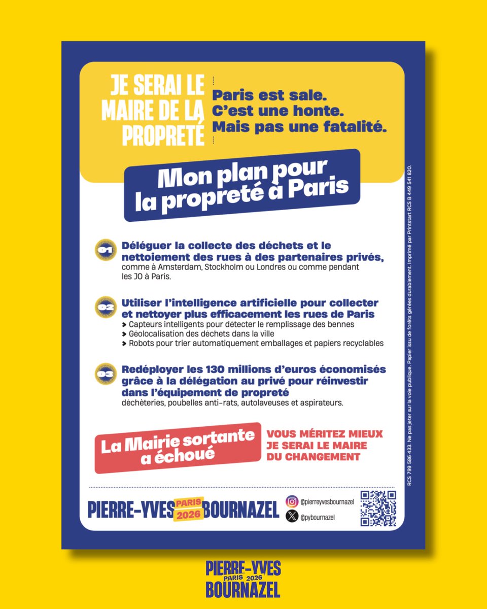 Vous aussi, vous en avez assez ? ❌

Rendez-vous dans tous les arrondissements parisiens dès ce week-end pour découvrir mon plan pour la propreté à Paris. ✅