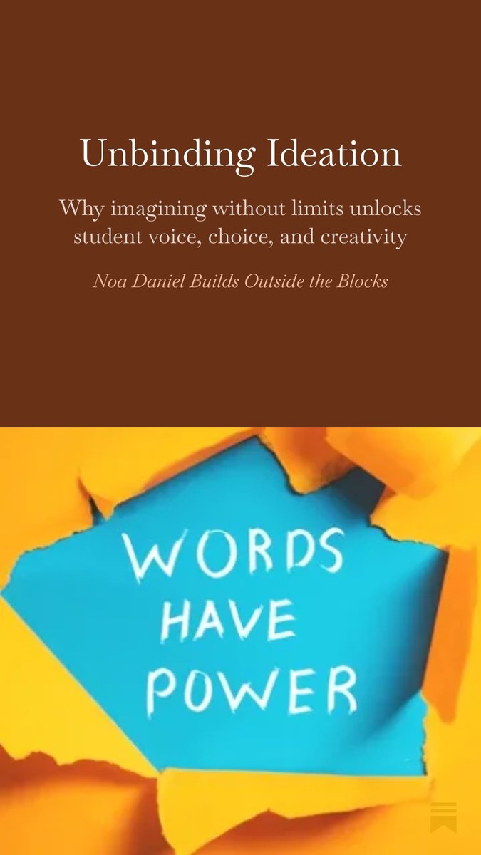 iamnoadaniel's tweet image. ✨Educators unintentionally narrow student creativity by encouraging only ideas that seem plausible. 
When we encourage only the ideas that feel practical or immediately doable, we unintentionally shrink the space where creativity lives.
open.substack.com/pub/noadaniel9… 
#ideation #voice
