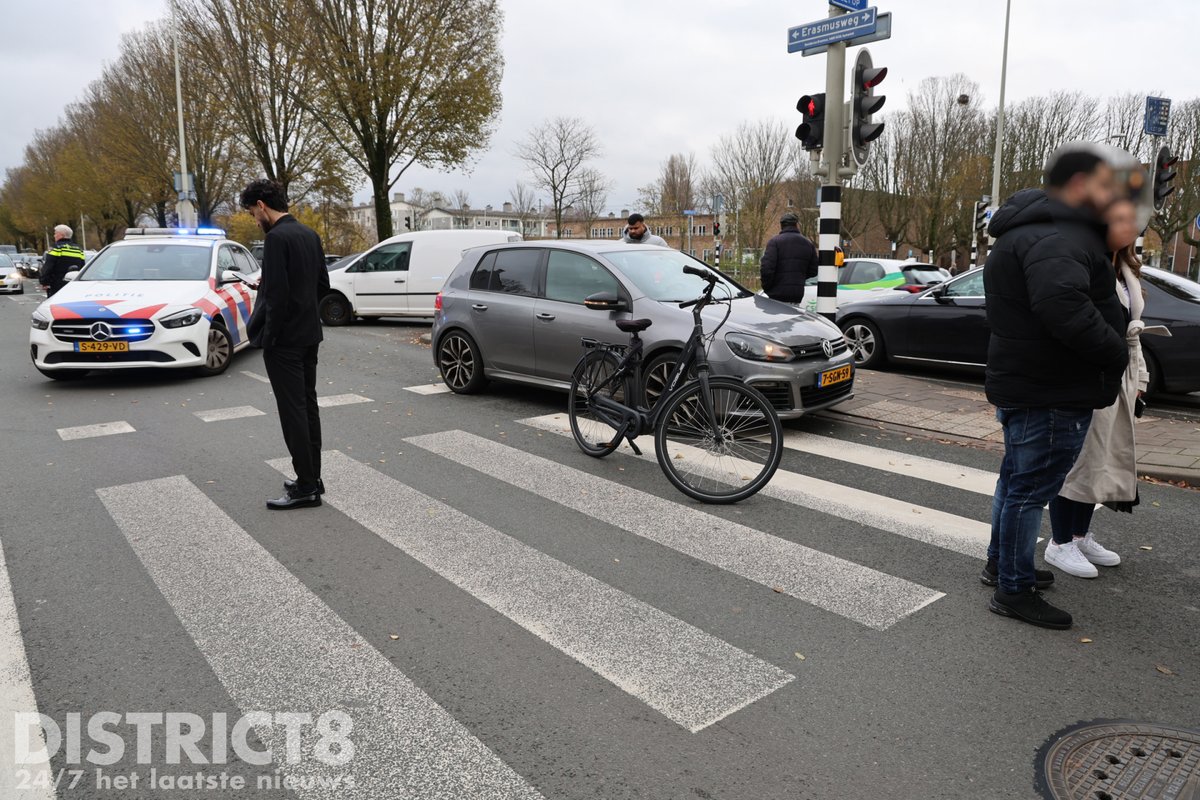 Fietser gewond bij botsing met auto