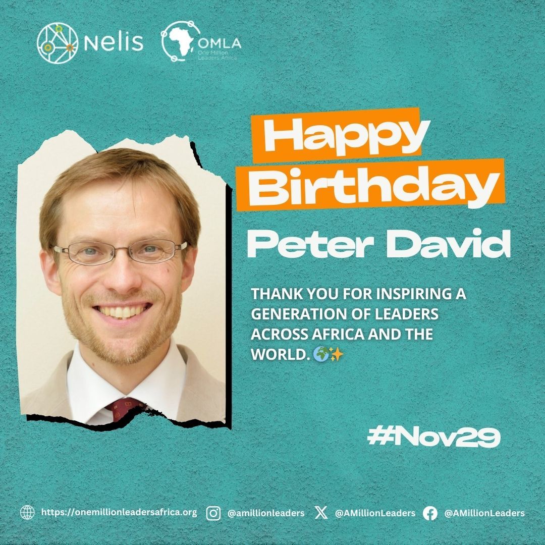 Happy Birthday, Peter David! 🎉
Thank you for believing in young Africans and inspiring a movement that continues to change lives across the continent.
We celebrate you today! 🌍💛 #OMLA #OML #Nelis