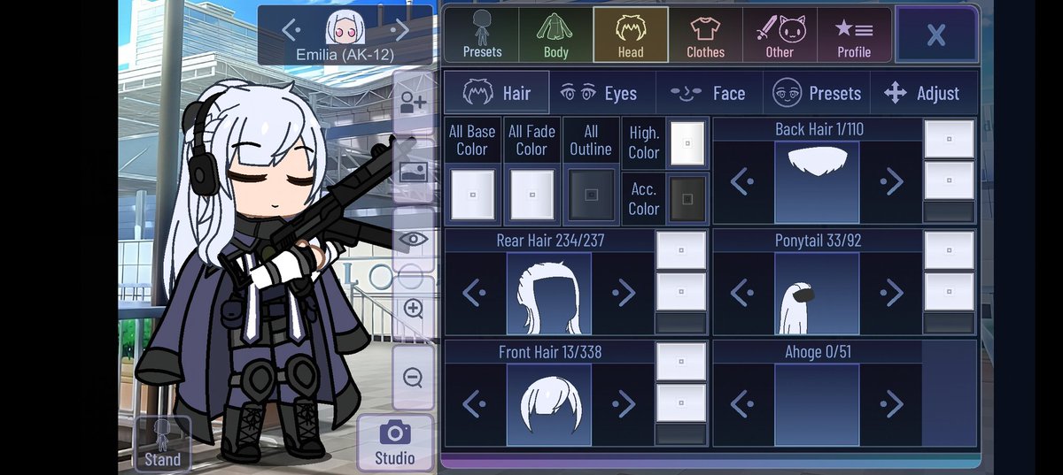 Crossovers517's tweet image. I redesigned AK-12's Hair and matched it together. Also I started playing Girls' Frontline: Fire Control