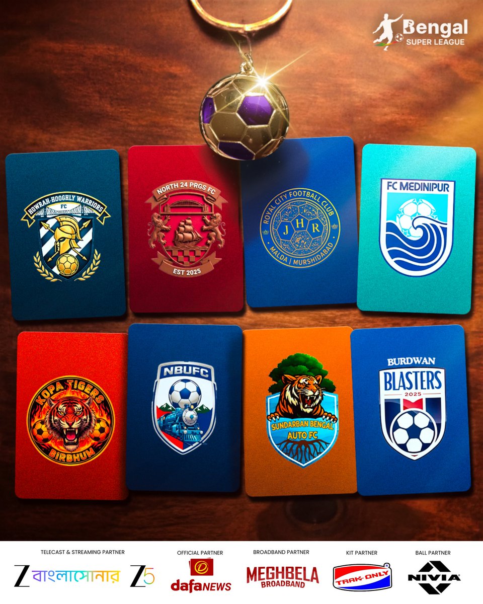 8 Teams. 1 League. Infinite Rivalries. 🏆⚽ The Bengal Super League is ready to ignite the football passion across Bengal!

#BengalSuperLeague #BSL #SaraBanglarSeraFootball