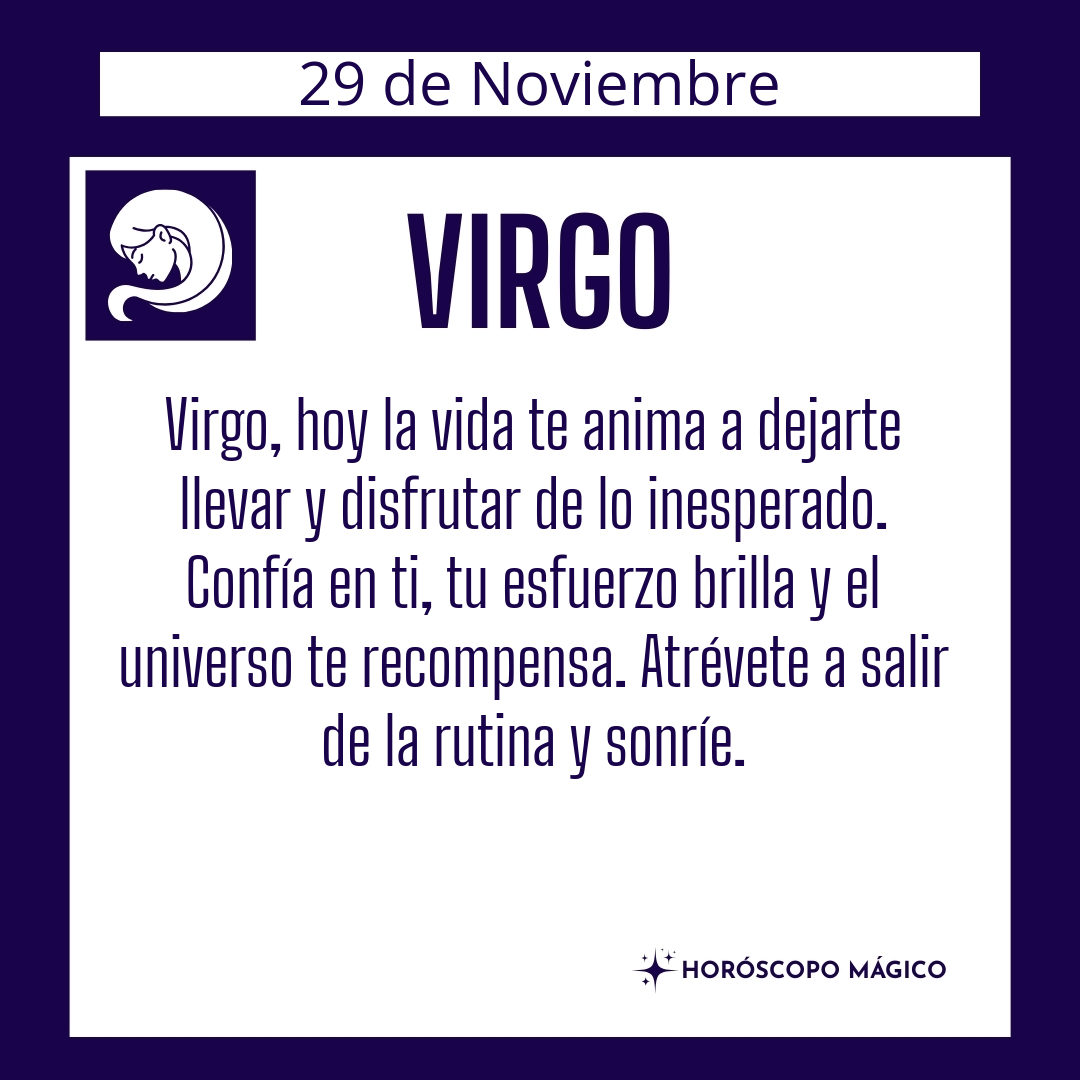 Virgo_HMagico's tweet image. ♍ #virgo, hoy Sábado 29 de Noviembre, ¡Hoy es el día para superar cualquier barrera que te detenga!