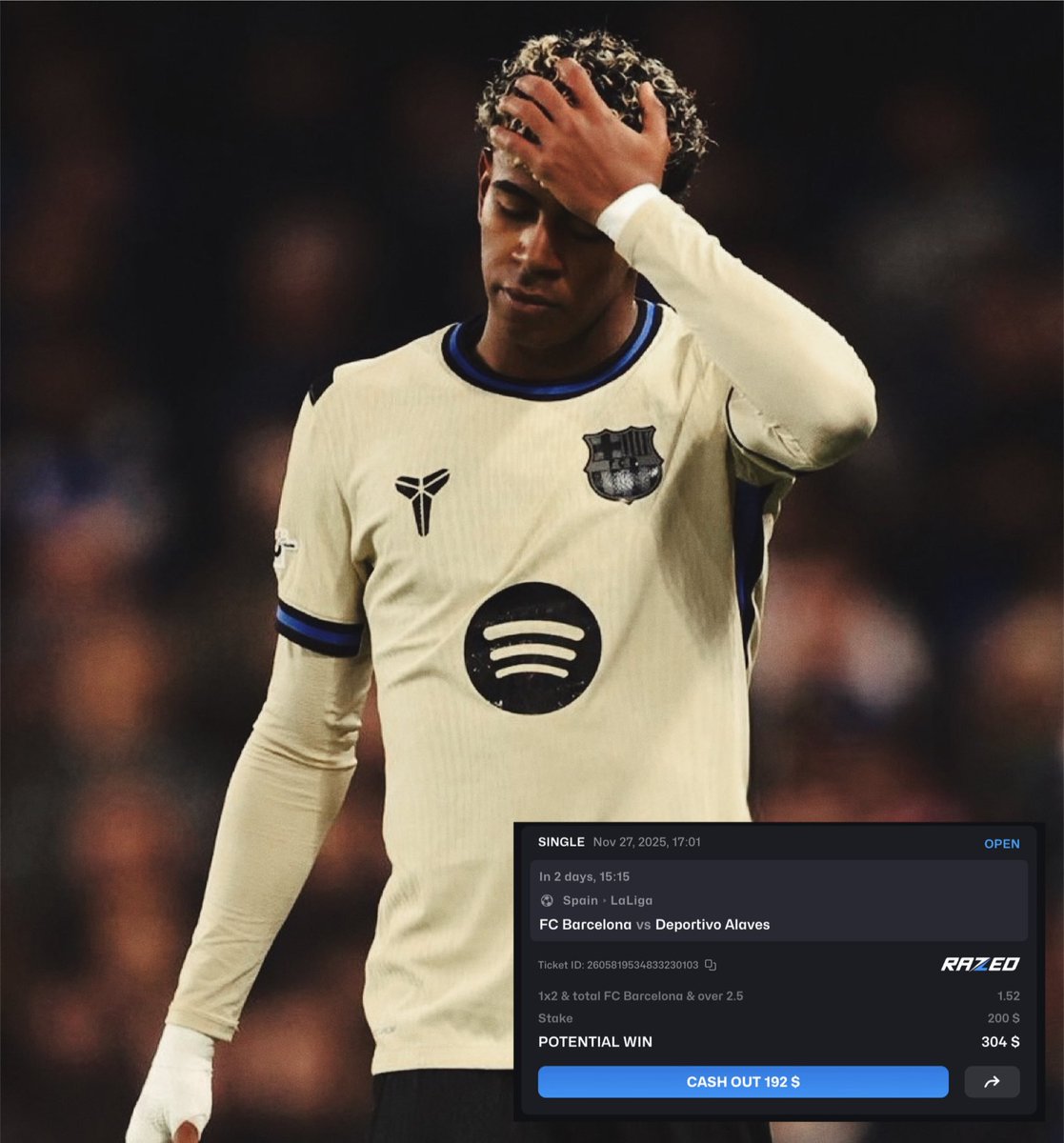 Cucurella’s son plays football tonight, let’s see if he can recover 😂