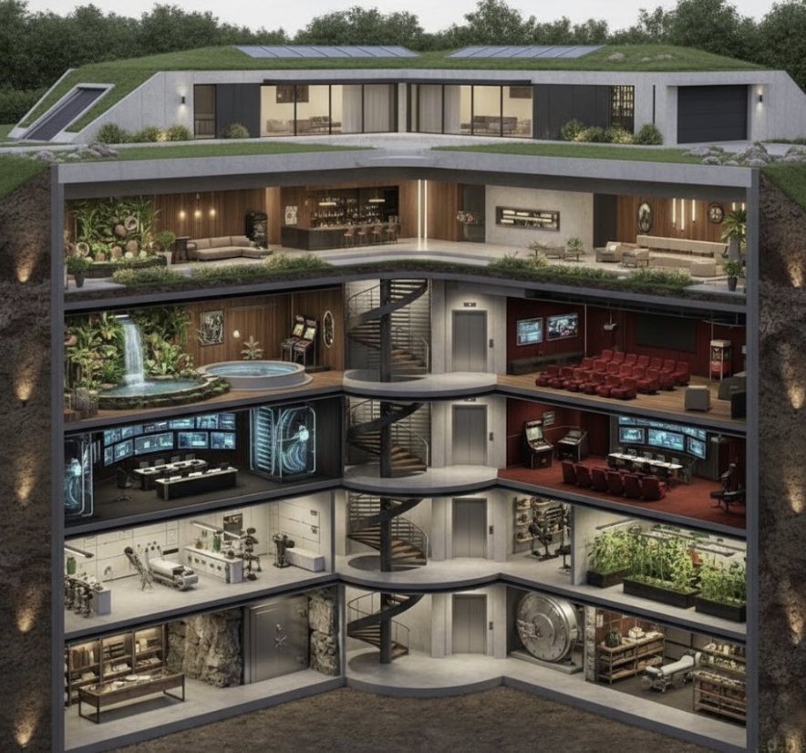 MensHumor's tweet image. All a man really wants is some land, a decent house, and a hidden subterranean bunker no one knows about.