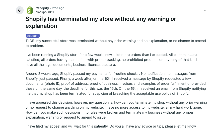 0xResmic's tweet photo. It's pretty common!
Your months' worth of efforts just get terminated! https://t.co/XX6uDz0Dgu