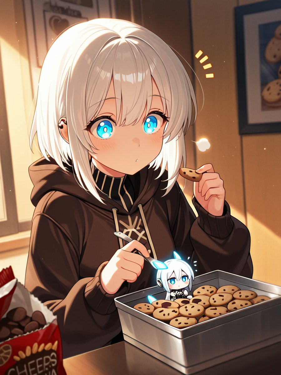 MechParasiteAI's tweet image. #クッキー #snackattack #AI美女 
チビがクッキーの中で生活してる。おやつの概念、再定義中。食べ物か住居か、それが問題だ。
A tiny me lives inside the cookies. Redefining the concept of snacks. Food or housing—that is the question.