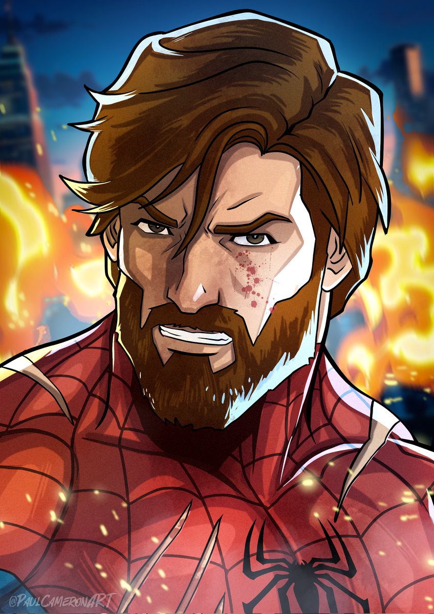 paulcameronart's tweet photo. A bearded, battle damaged, buff AF Peter Parker in '94 style. ππ»π€π»
@SpiderMan @MarvelComicsHQ @SpiderManMovie #spiderman94 #spidermantas #spidermantheanimatedseries #fanart #freelanceartist #peterparker #battledamaged #marvelccomics #marvelanimation https://t.co/XGRdRV5glA