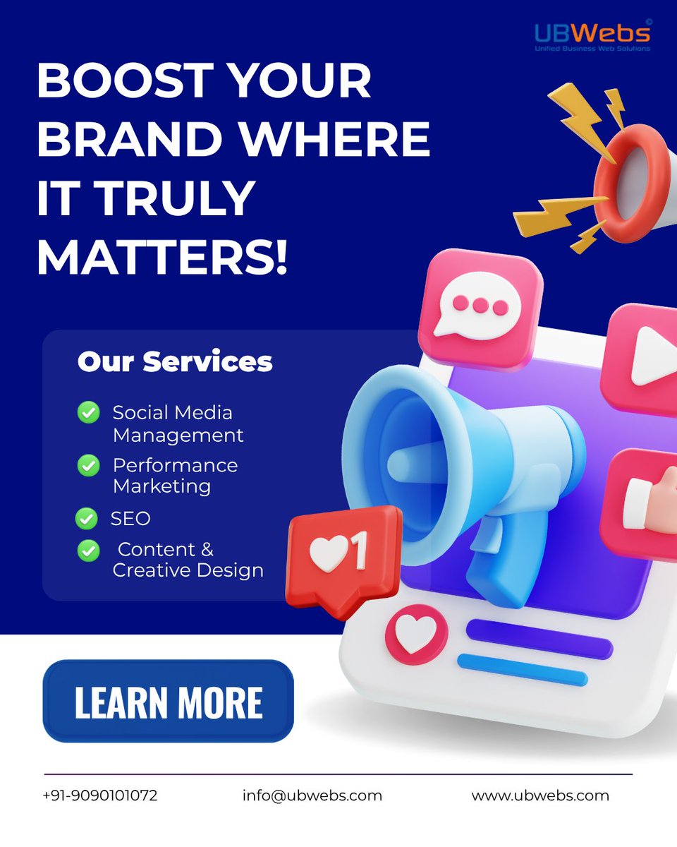 SolutionsUbweb's tweet image. Grow your brand with clarity, consistency, and real connection. 💙 UBWebs turns attention into trust. Start Building Trust the Smart Way Today!

#DigitalMarketing #JaipurBusiness #UBWebs #BrandGrowth #SocialMediaExperts #SEOServices #PerformanceMarketing #OnlineVisibility