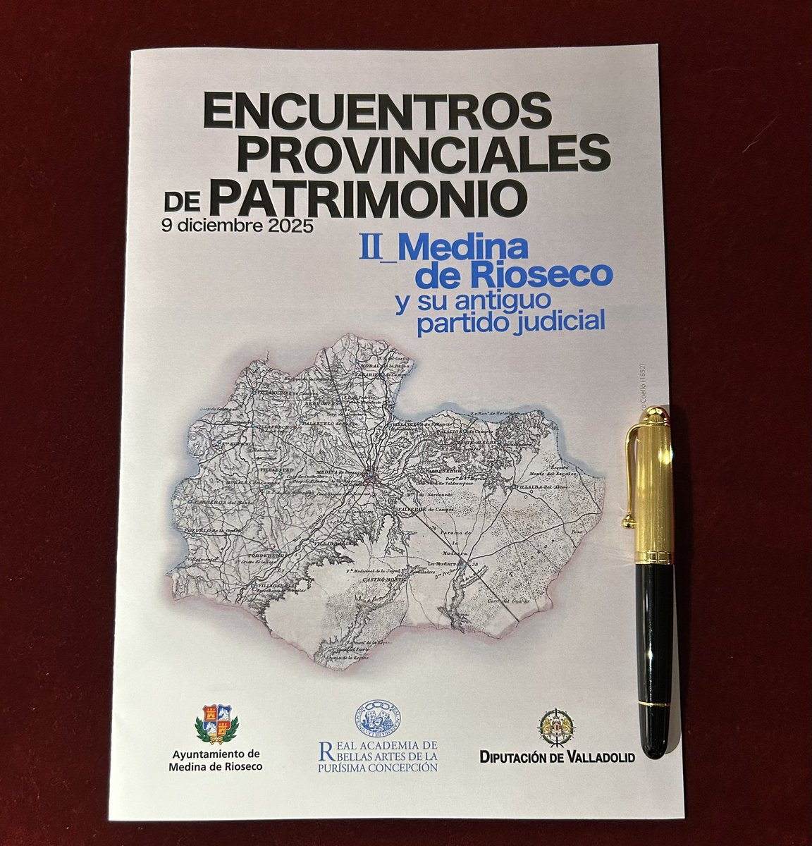 Encuentros Provinciales de Patrimonio. Medina de Rioseco y su antiguo partido judicial. 
9 de diciembre de 2025. 

<a href="/AytoRioseco/">Medina de Rioseco</a> | <a href="/RealAcademia_/">Real Academia de Bellas Artes</a> | <a href="/Dip_Va/">Diputación de Valladolid</a>