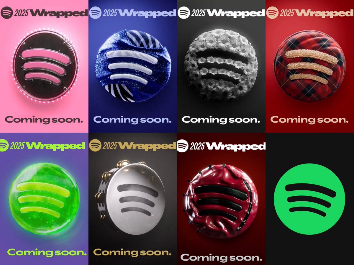 PopBase's tweet image. Spotify has started teasing Spotify Wrapped with artist-inspired logos.