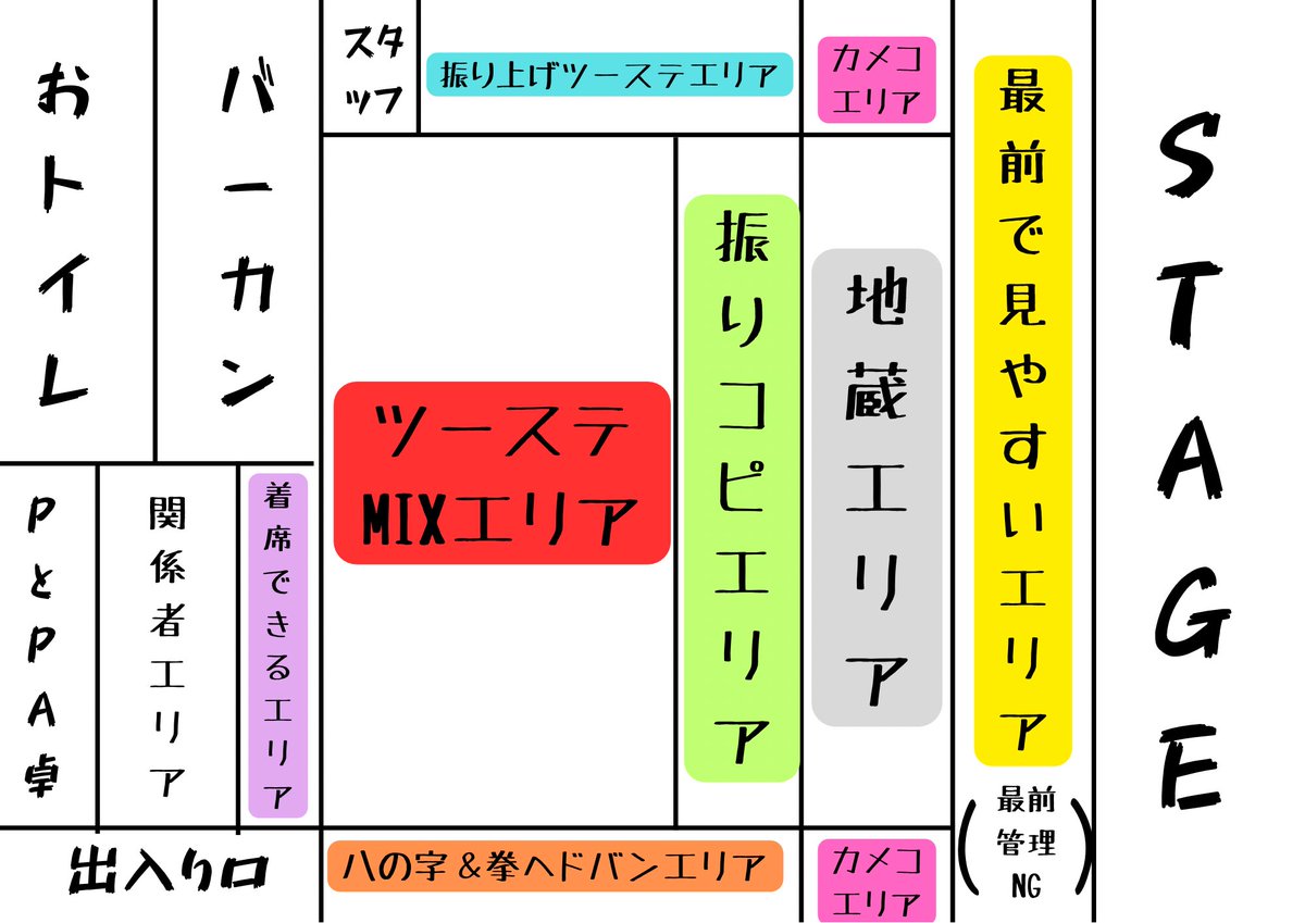 🪬当日のエリア分けにつきまして🪬 入場者数の予測により最終決定は
