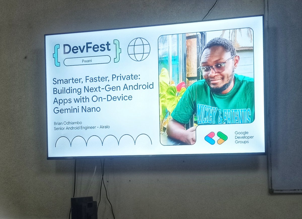 barcelion_ezi's tweet image. It&apos;s get heated guys!! AI on device session innit! 🔥🔥💯 Such an interactive session with @brianodhiambo 
#DevFestPwani2025 #AIOnDevice #AndroidDev
@GDG_Pwani