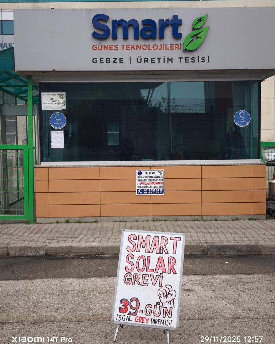 #SmartSolar da direniş ateşi 39. gündür yanmaya devam ediyor...
Smart Solar işçisi kazanacak✊
İşçi sınıfı kazanacak✊