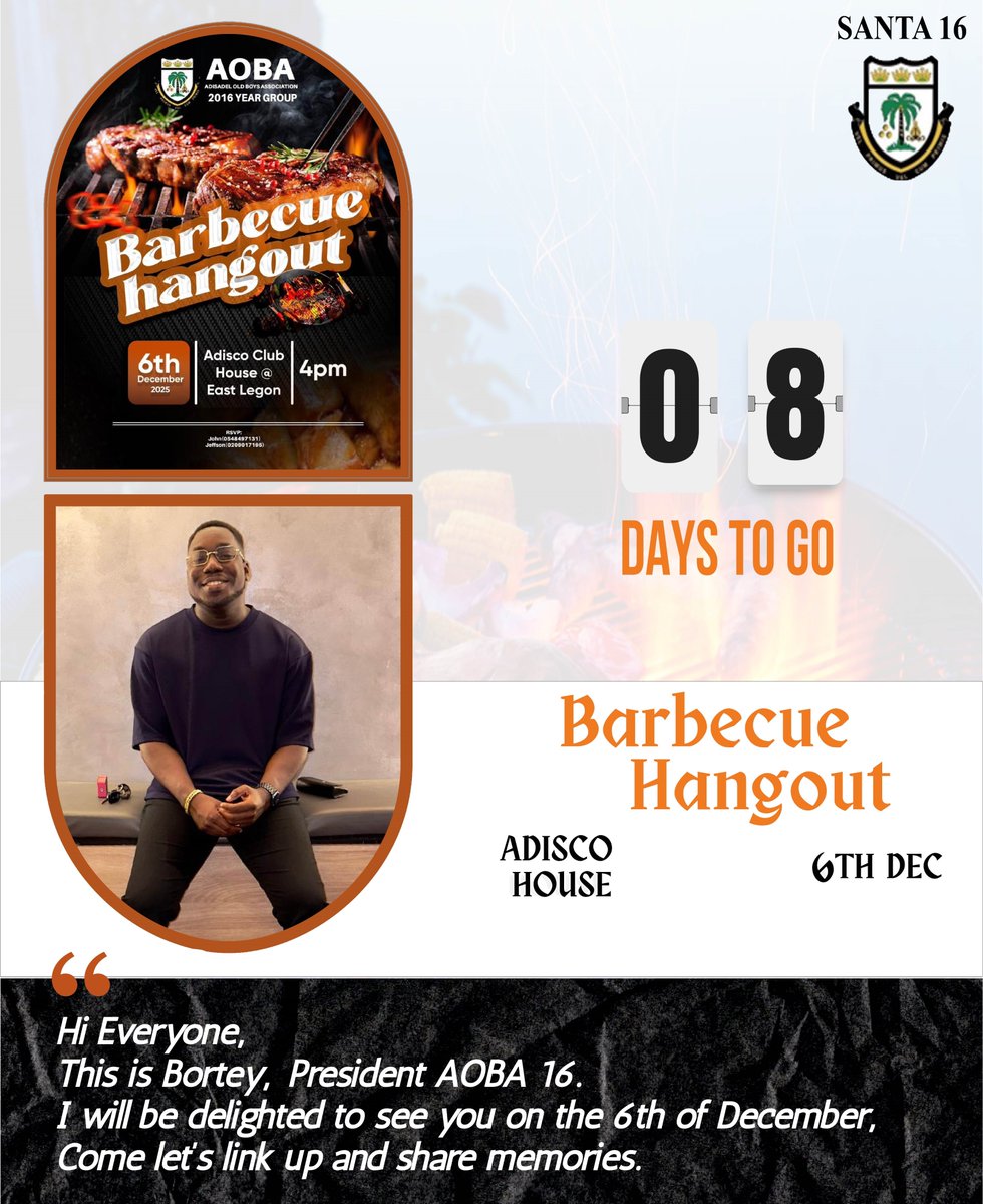 8 DAYS TO GO !!!
A warm message from our President to You 🫵🏽

Literally a week to go.  Tell a friend to tell another friend....

🖤🤍🖤🤍🦓🦓🦓

You dont want to miss this 🥳