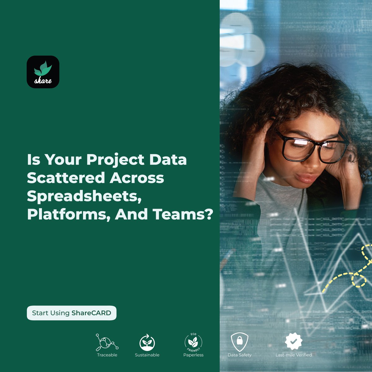 sharecard_app's tweet image. ✅ Trusted reports for funders
Break the silos. Strengthen your impact.
#DataSilos #OneSourceOfTruth #AgriTech #Efficiency