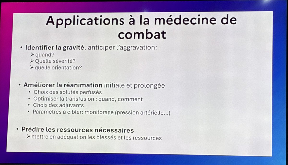 santearmees's tweet image. [#FID2025] conférence - le concept de jumeau numérique en #santé militaire 
📌Simuler pour sauver
🗣L’intérêt de développer ce concept, c’est la perspective d’améliorer la prise en charge du blessé de guerre, d’optimisation du triage des blessés ou du pronostic… » MC Nicolas