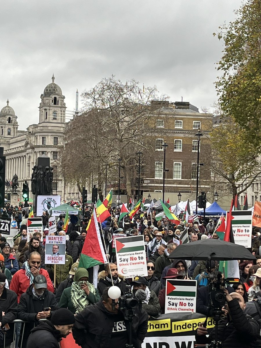 STWuk's tweet image. Protest pouring into Whitehall #FreePalestine