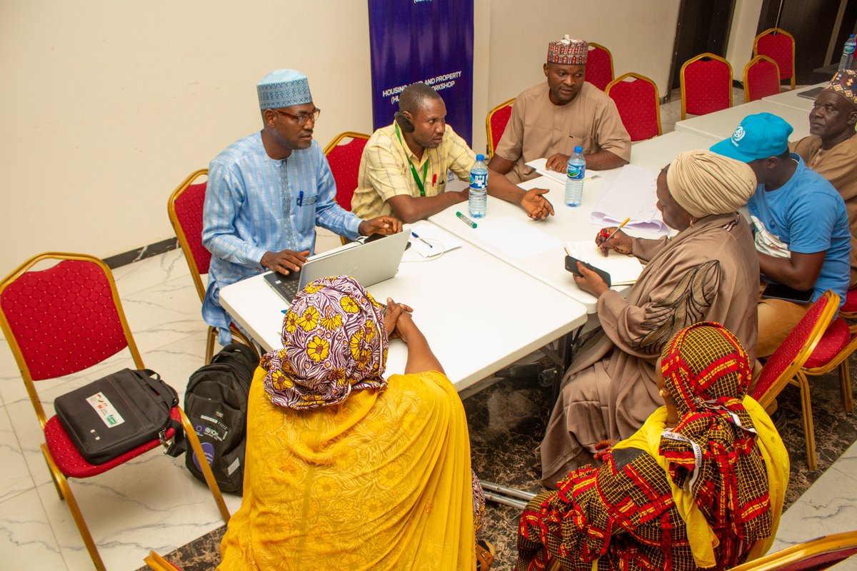 IOM_Nigeria's tweet image. This week in #Adamawa, IOM partnered with @unhcrnigeria and @UNHABITAT to hold a 2-day capacity-building workshop on Housing, Land &amp;amp; Property rights in Yola, under the @EUinNigeria funded project “Support for Internally Displaced Persons in Yobe, Adamawa, Benue, and Kano States&quot;