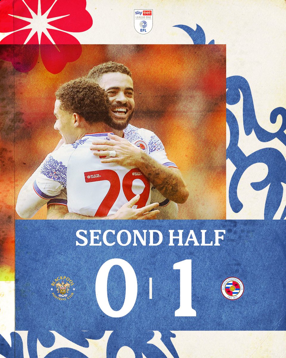 ReadingFC's tweet image. SECOND HALF 

 A big 45 minutes ahead here at Bloomfield Road, COME ON URRRRZZZ!

45&apos; | 🍊0-1👑 | #readingfc
