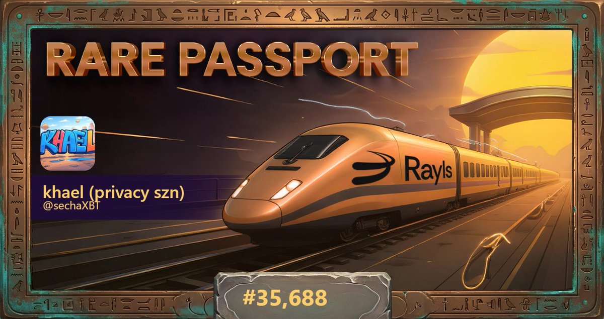 The Rayls manifesto just went live. The early passports are disappearing fast! Get yours before the train leaves the station.

#35,688!

 raylsmanifesto.com
