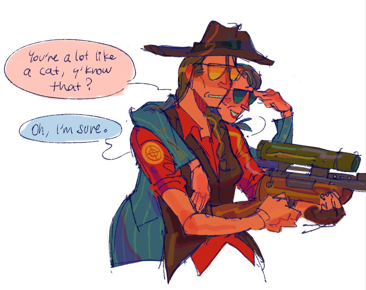coffinmeal's tweet image. sniperspy yuri go #teamfortress2