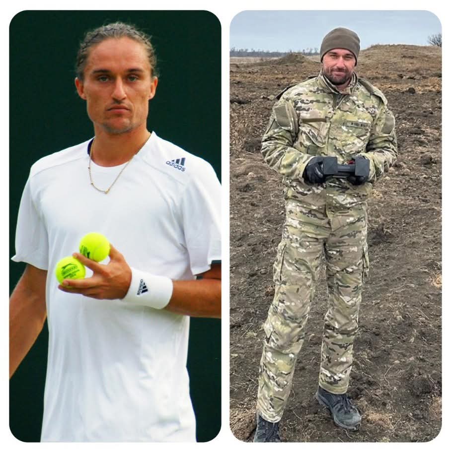 FranaSram_ek's tweet photo. Oleksandr Dolgopolov. Ukrajinský bývalý tenista, někdejší třináctka žebříčku ATP, vítěz několika turnajů.
Momentálně na frontě.
A pokud ukrajinští sportovci musí bránit svou zem před Ruskem, nemají ruští sportovci na světových soutěžích co dělat. Ani pod nějakou neutrální vlajkou. Tečka.